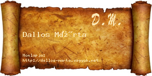 Dallos Márta névjegykártya