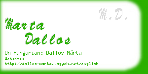 marta dallos business card
