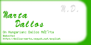 marta dallos business card